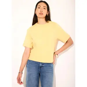 Mint Velvet Yellow Cotton Ultimate T-Shirt